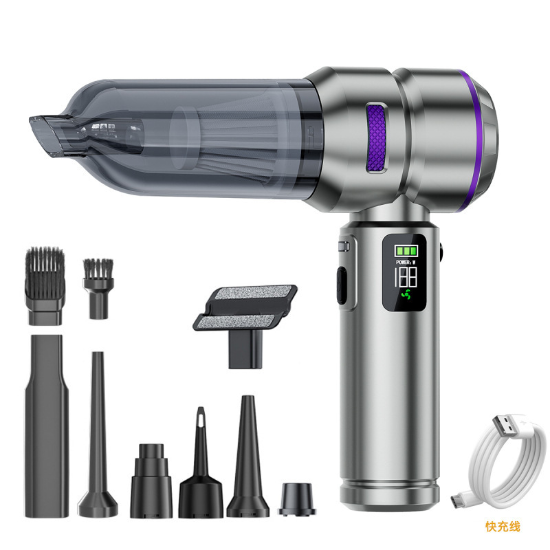 车载数显吸尘器无刷大功率除尘充气一体大吸力两用LED汽车吹尘器|undefined