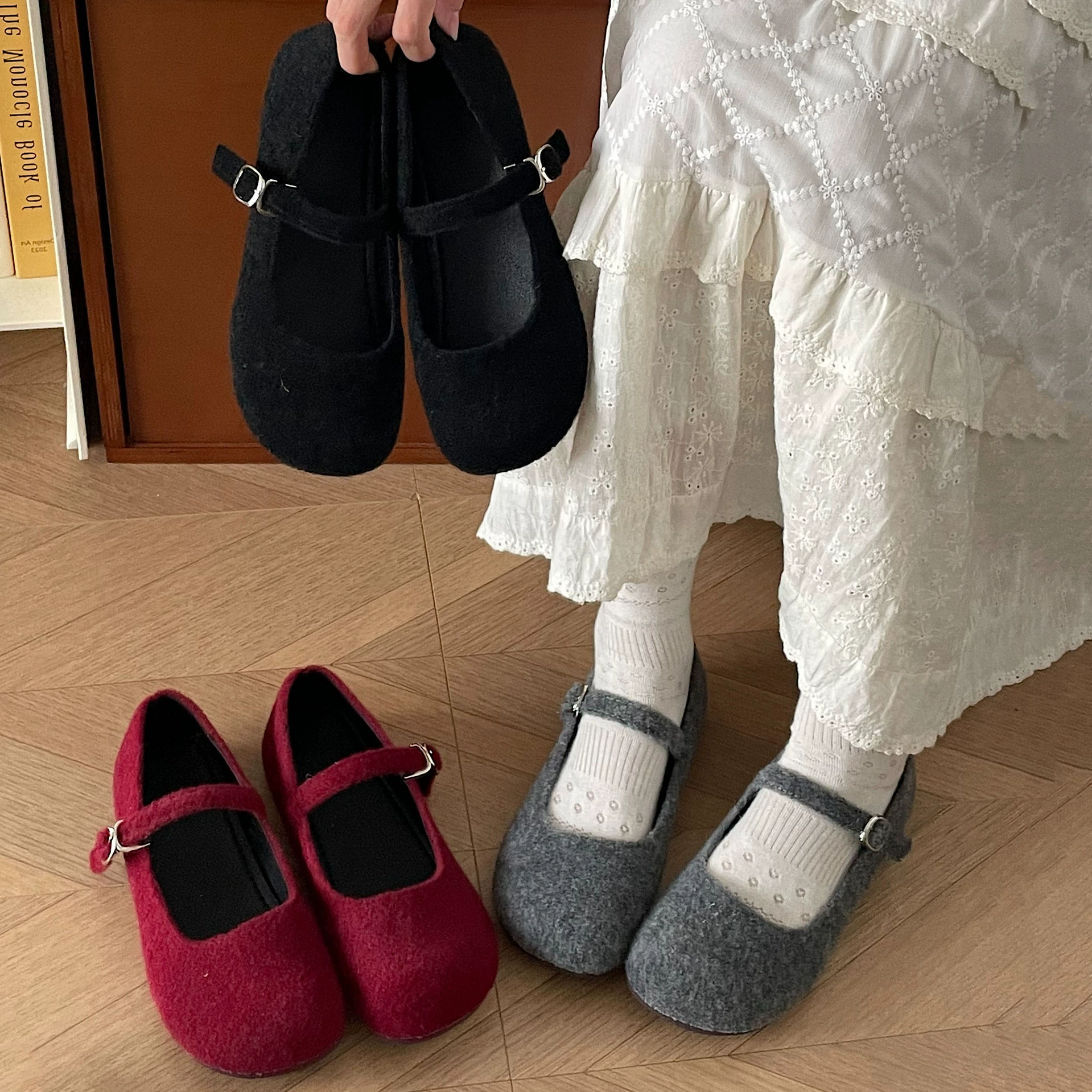 Женские туфли-лодочки в стиле феи, весна-осень 2025, новая модель, французский вечерний стиль, модель Мэри Джейн на одной лямке