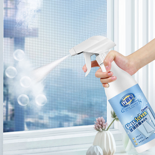 Glass screen cleaner 500ml household no-disassembly and quick-wipe window stain removal foam spray cleaner