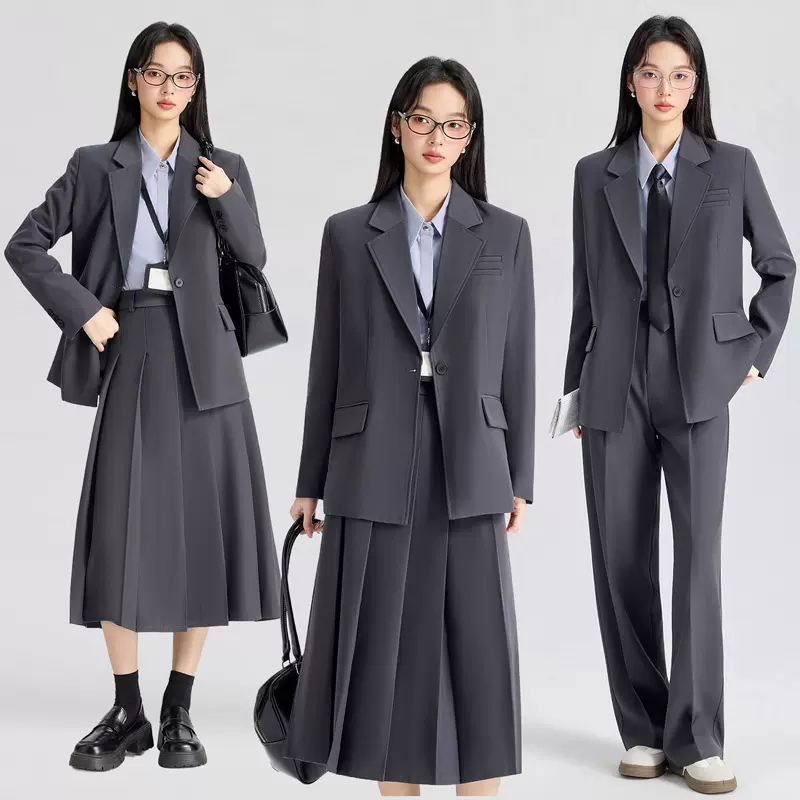 职业西装套装女2026新款大学生教资考公面试西服正装穿搭一整套装