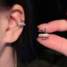 冷淡风锆石耳骨钉女款2025新款高级感耳环无耳洞夸张独特漂亮耳饰