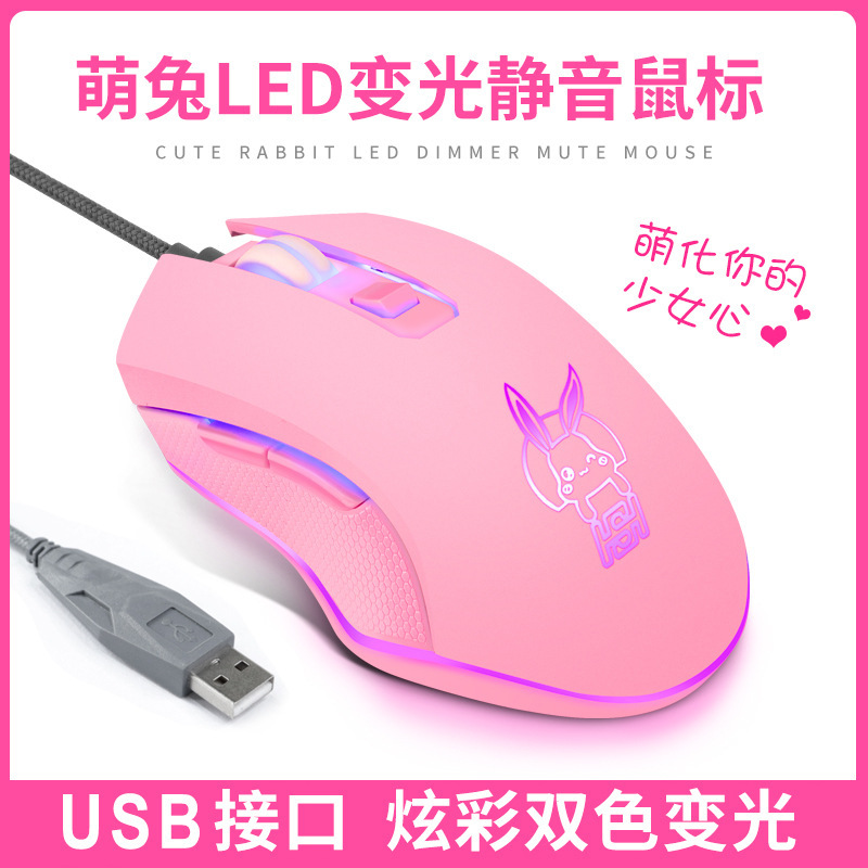 USB Wired Mouse Cute Cartoon Mouse Computer Accessories Peripherals Pc Desktop Computer Mouse Cartoon Mouse