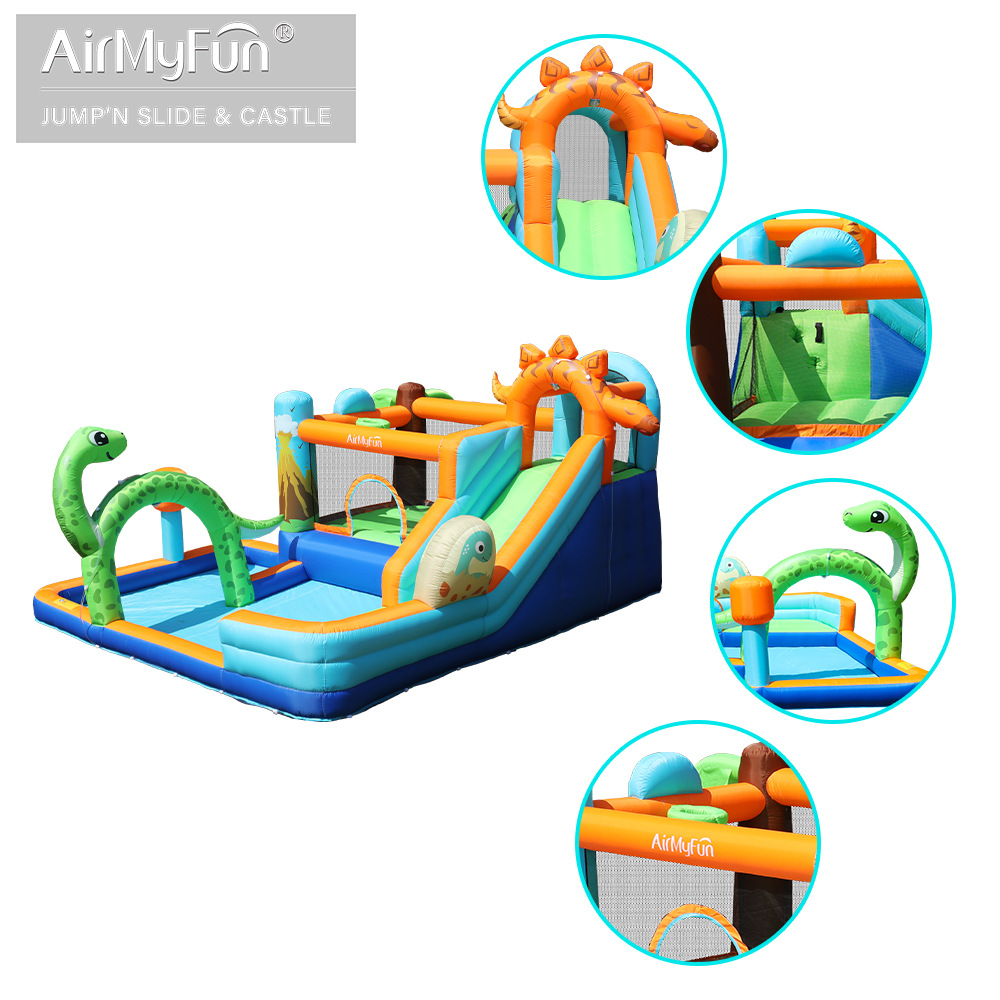 AMF| Castillo de rociador de agua doméstico Castillo inflado Inflatable Slide de rociador de agua doméstico pequeño castillo inflado