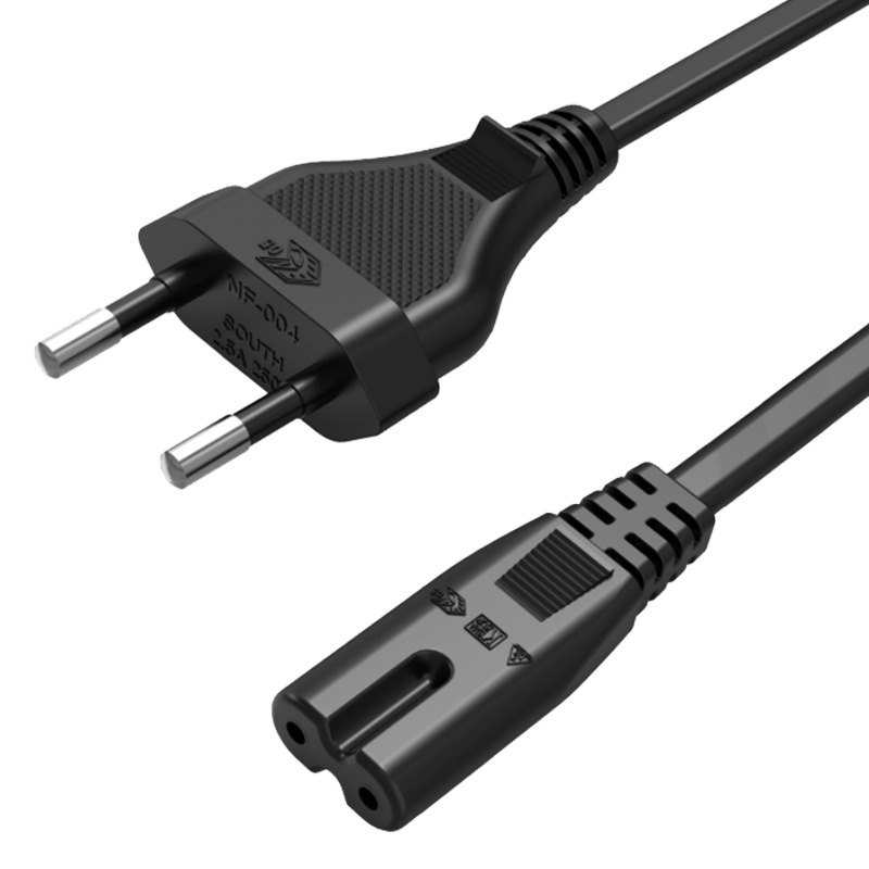 厂家直销供应VDE认证纯铜欧规电源线 欧洲标准二插电源线