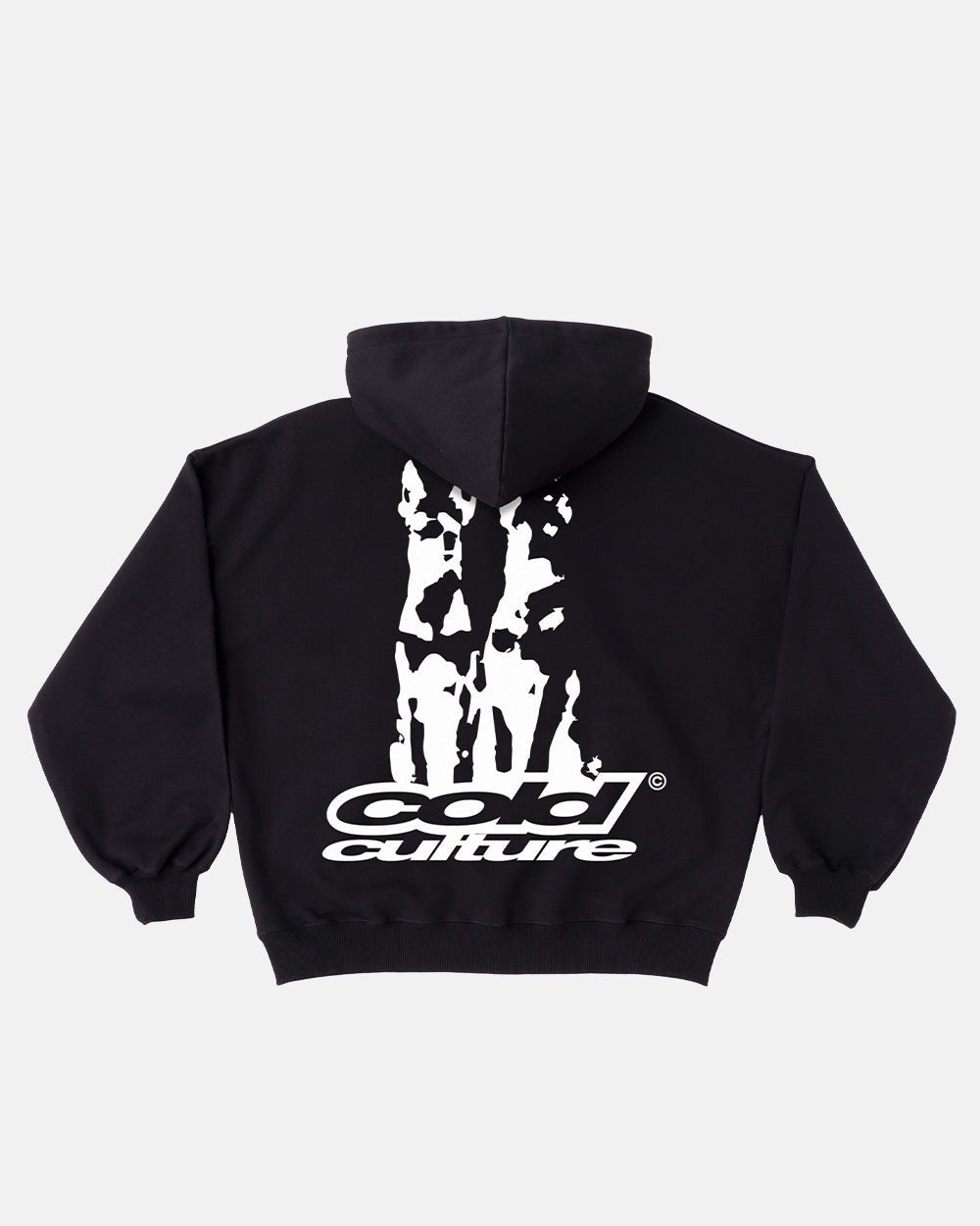 Cold Culture Boxy Hoodie Graphic Black