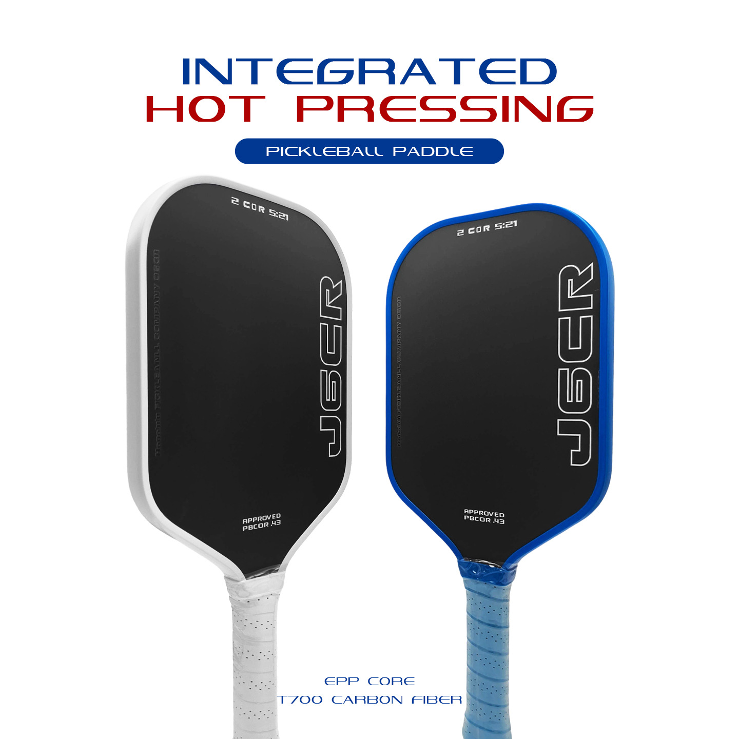 Honolulu J6Cr Heat-Pressed High-Rebound 5Th Generation Foam Core Cfc Carbon Fiber Pickleball Racket Pickle Ball