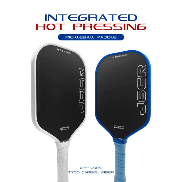 Honolulu J6Cr Heat-Pressed High-Rebound 5Th Generation Foam Core Cfc Carbon Fiber Pickleball Racket Pickle Ball