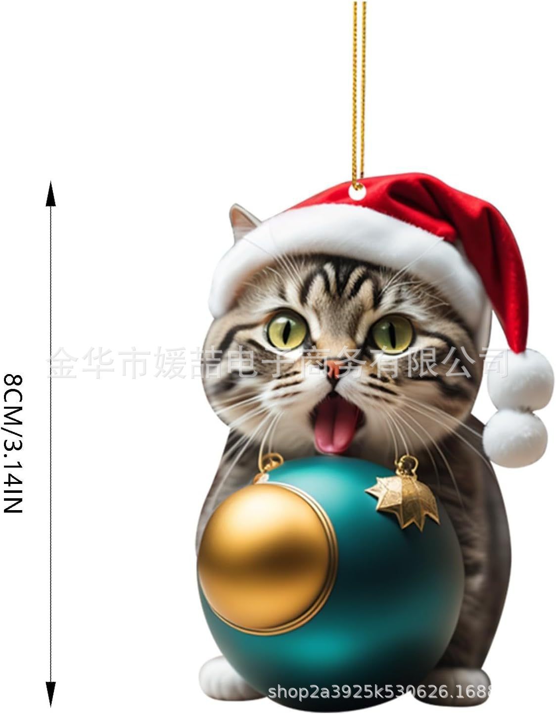 Transfronterizo nuevo creativo de Navidad Gatito Coche colgante mochila colgante de Navidad decoración del hogar regalo