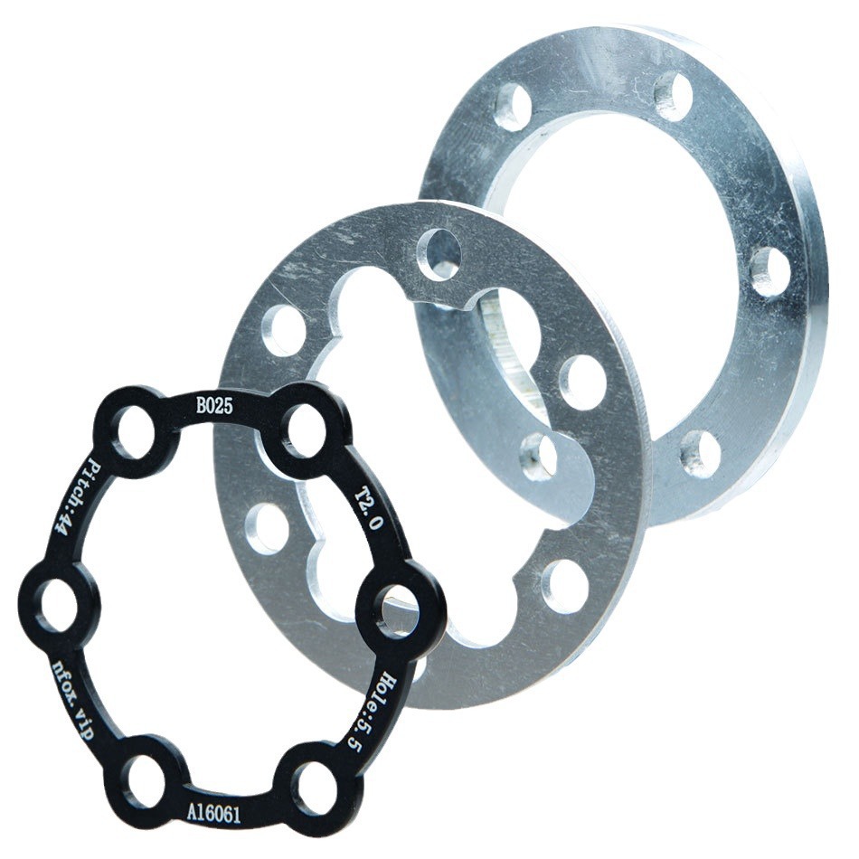 2 ~ 6mm placa de freno junta patineta bicicleta eléctrica accesorios de modificación junta de disco fabricante de bridas de cubo de 6 orificios