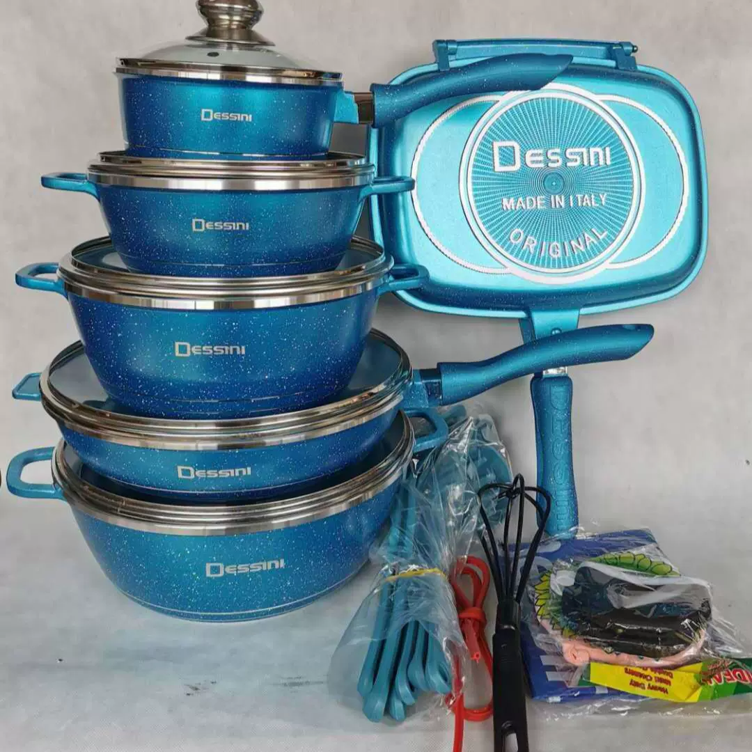 Dessini 23件套 套锅 锅具 不粘锅 麦饭石 套装 dessini炊具套装