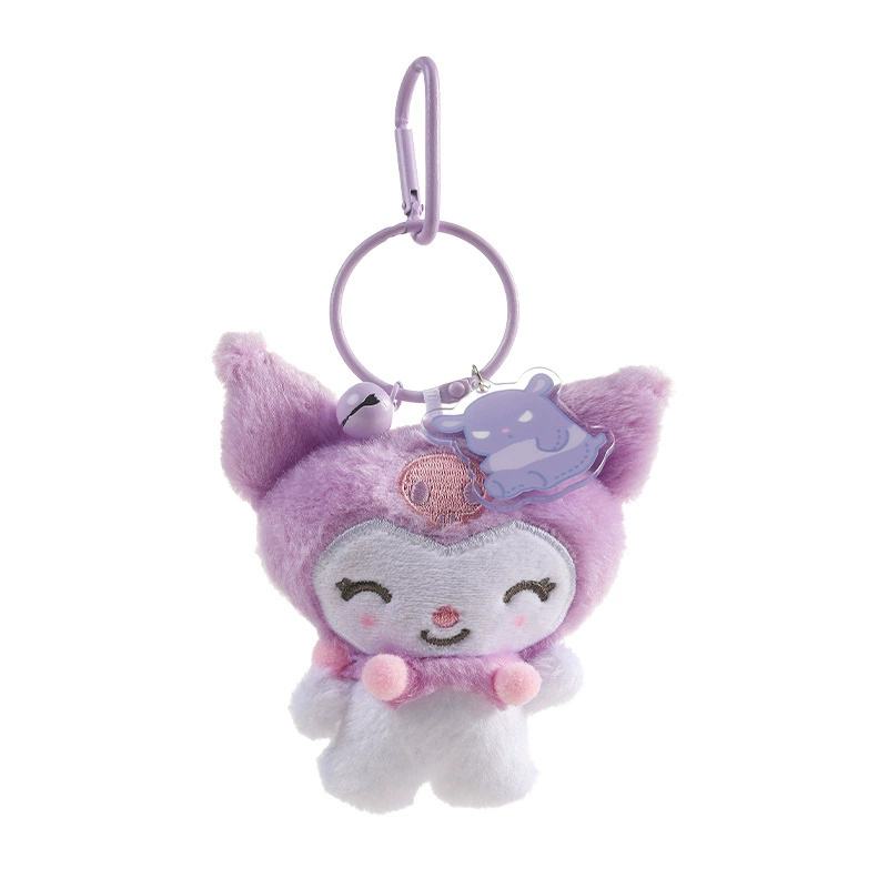 Плюшевый кулон Sanrio Hello Kitty, лицензионный талисман для сумки, плюшевый брелок, случайный цвет