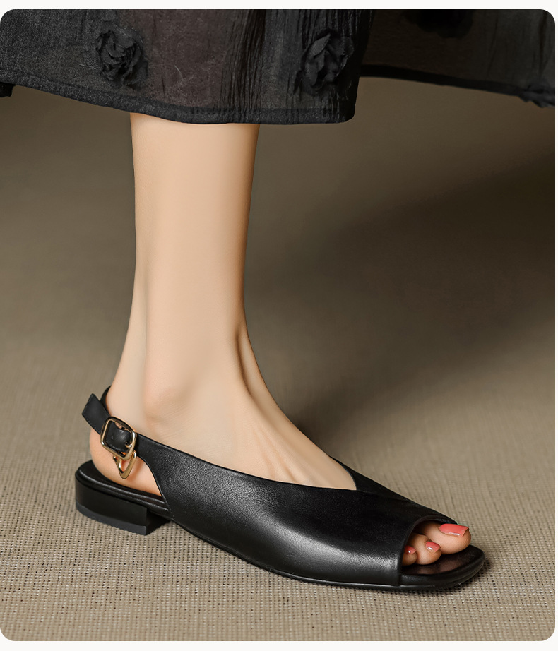 CHIKO Charis Peep Toe Block Heels Slingback Shoes