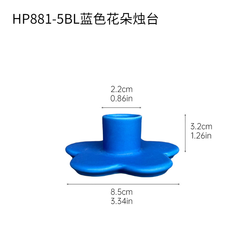 Ins candelabros de cerámica de colores de estilo nórdico Diseño creativo para el hogar Sala de estar Decoración de mesa de comedor Vela Decoración de soporte