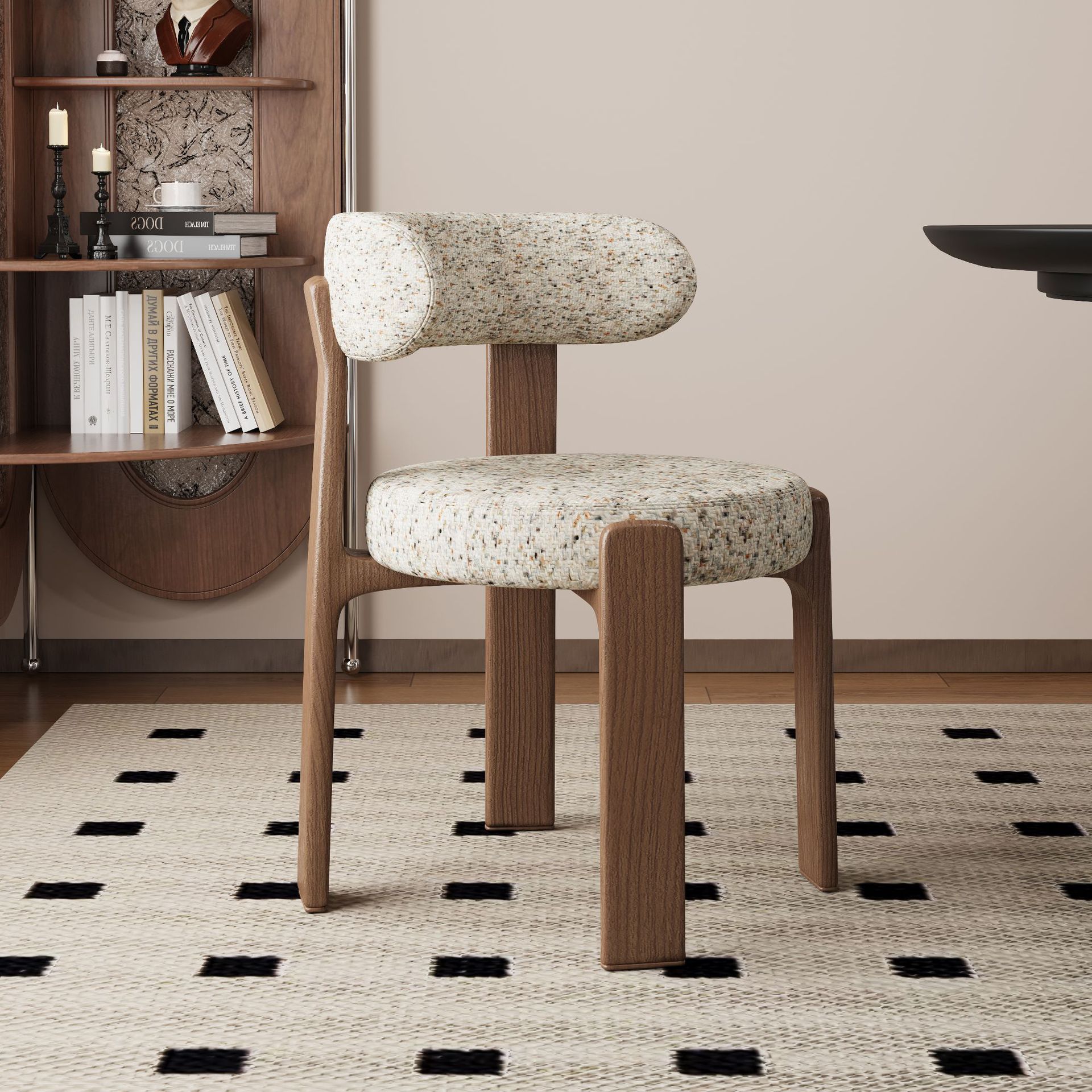 Sillas de comedor de madera sólida retrógrada francesa sillas de comedor de estilo medieval sillas de diseño de alta calidad sillas de respaldo nórdicas