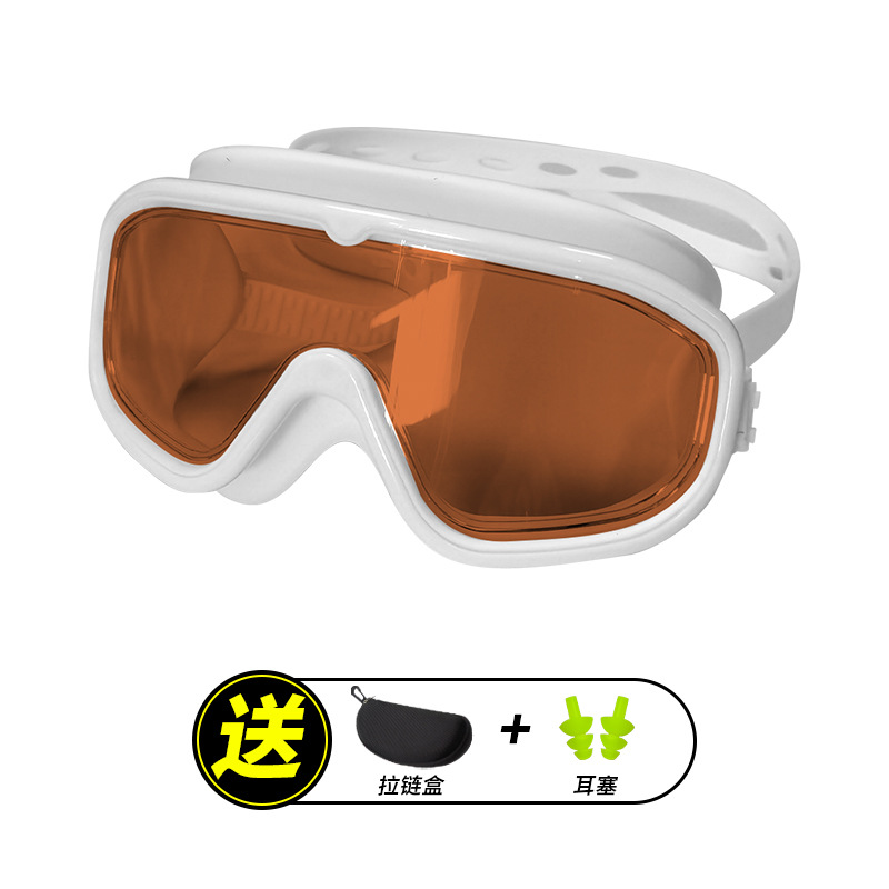 Gafas de Natación de Marco Grande de PC Impermeable y Antivaho para Natación y Buceo
