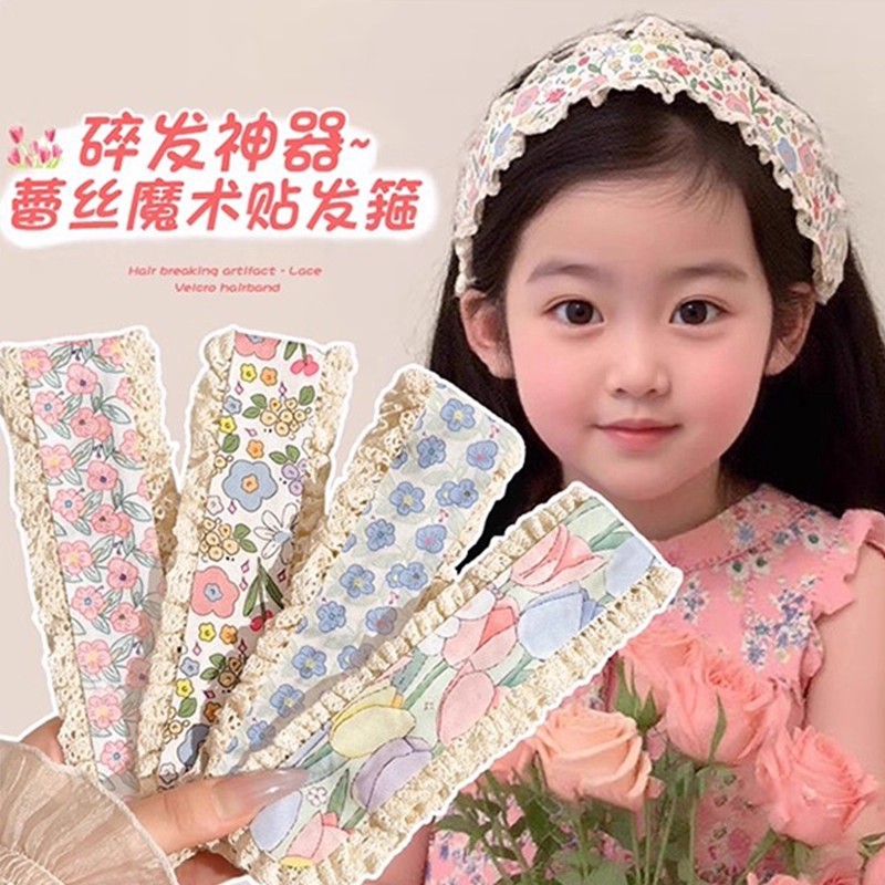 Niños ensanchados velcro tarjeta de cabello bebé no lastimar el cabello fijación del cabello roto artefacto de cabello de niñas bandas de cabello tocado