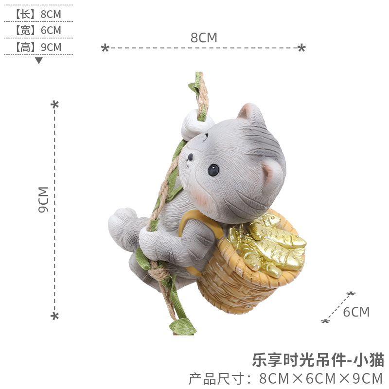 Tiempo feliz colgando pieza-Gatito