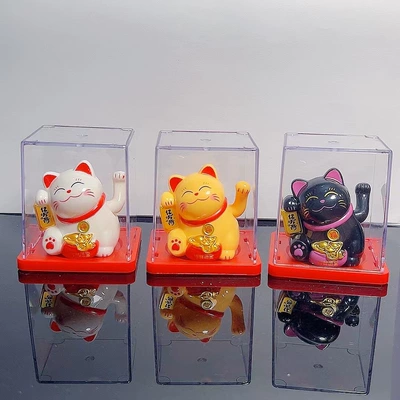 Wealth and Treasure Cat Solar Bring | Car ornaments