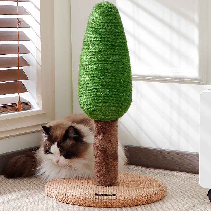 Tablero del rasguño del gato resistente al desgaste anti-caspa gato Scratch post tablero de la garra de seisal gato juguete auto-Hola alivio tapada vertical gato escalada Marco integrado