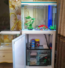 鱼缸中型底过滤金鱼缸家用落地玻璃生态大鱼缸客厅小型水族箱