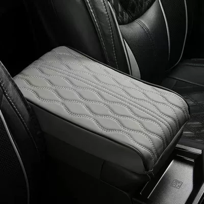 Cross-Border Armrest Box Pad, Water Armrest box pad - wavy-gray-large-33215