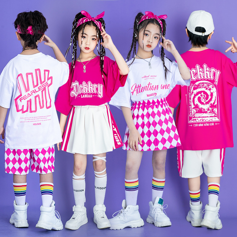Children's June 1 costume kindergarten cheerleading competition performance costume group class costume cheerleading hip-hop fashion costume summer