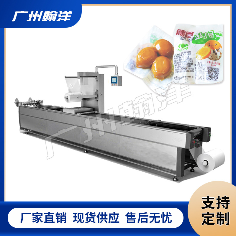 广州翰洋  卤蛋拉伸膜真空包装机 鹌鹑蛋真空包装机 可自动加料