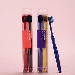 Flame Toothbrush Extra Fine Soft Bristles Large Head High-End Household Adult Cleaning Wide Head For Men and Women Family Pack Combo Set