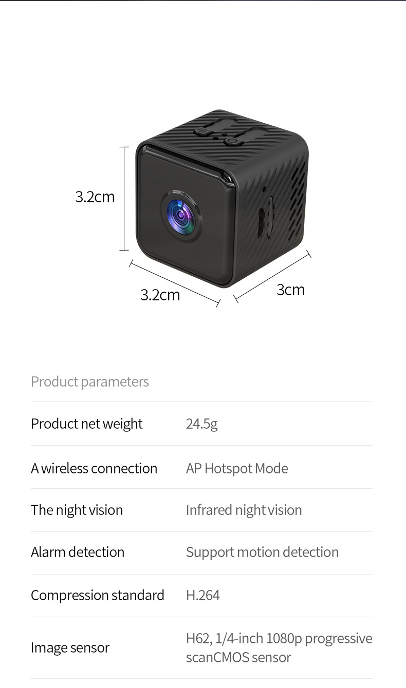 X2 akıllı WiFi kamerası, 1080P, gece görüşü