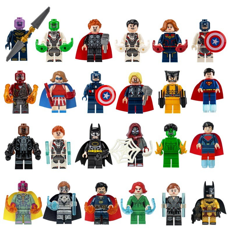 Cross-Border Hero Building Block Figures, Small Particle Figures, Educational Assembly Toys, Boys' Gifts, Wholesale, Exclusively for Foreign Trade