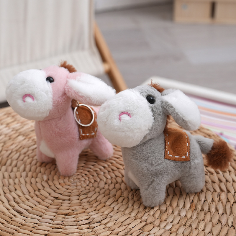 可爱萌小毛驴挂件卡通钥匙扣玩偶毛绒玩具书包挂饰小号毛绒挂件