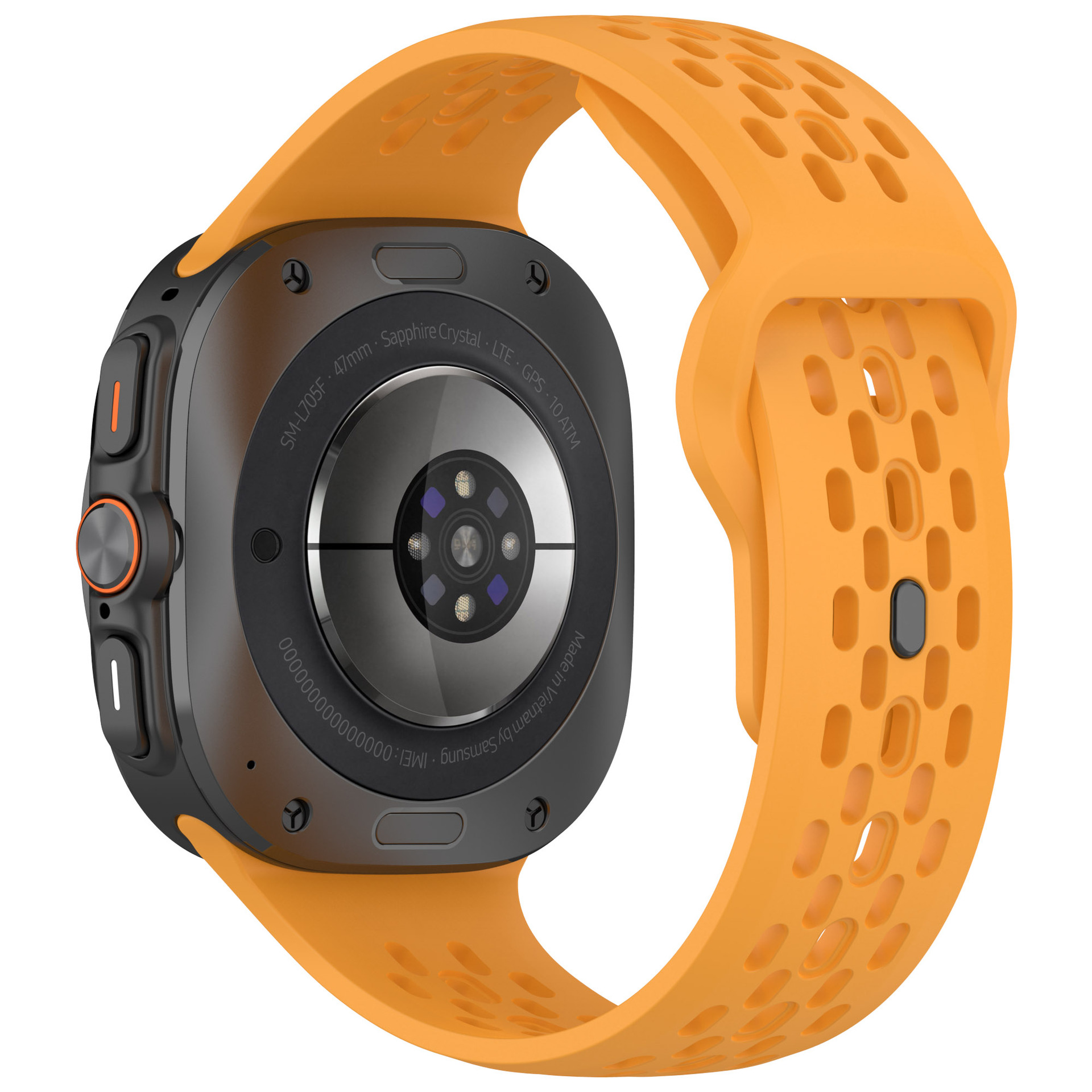 Suitable for the 47mm perforated sports breathable silicone replaceable watch strap of Samsung Galaxy watch7 ultra undefined