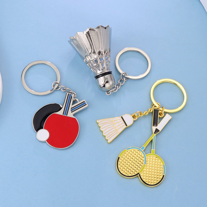 Simulation Mini Table Tennis Keychain Bag Small Pendant Paris Games Table Tennis Commemorative Gift