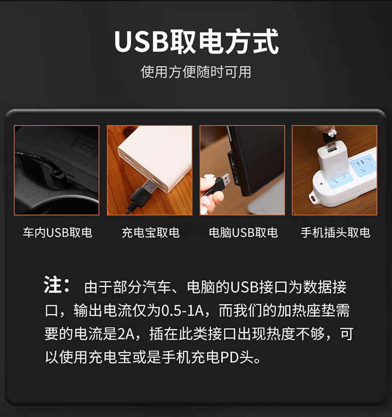 Cross-Border Wholesale Graphene Heated Car Seat Cushion Short Plush Winter Warm USB Socket Seat Cushion for Interior Use