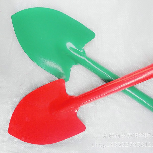 45cm铁锹铁铲花铲一体尖头铲园艺铲锹园林工具厂家批发钢锹厚实款