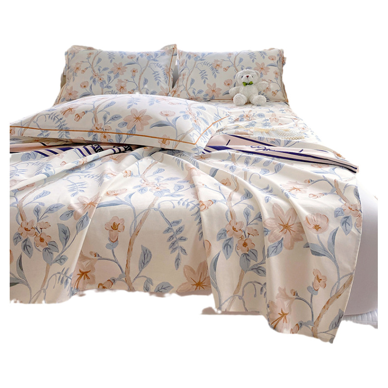 2025 nueva sábana de tela gruesa vieja de algodón de una sola pieza 100 dormitorio de algodón puro para niños y estudiantes sábana individual de tres piezas 2