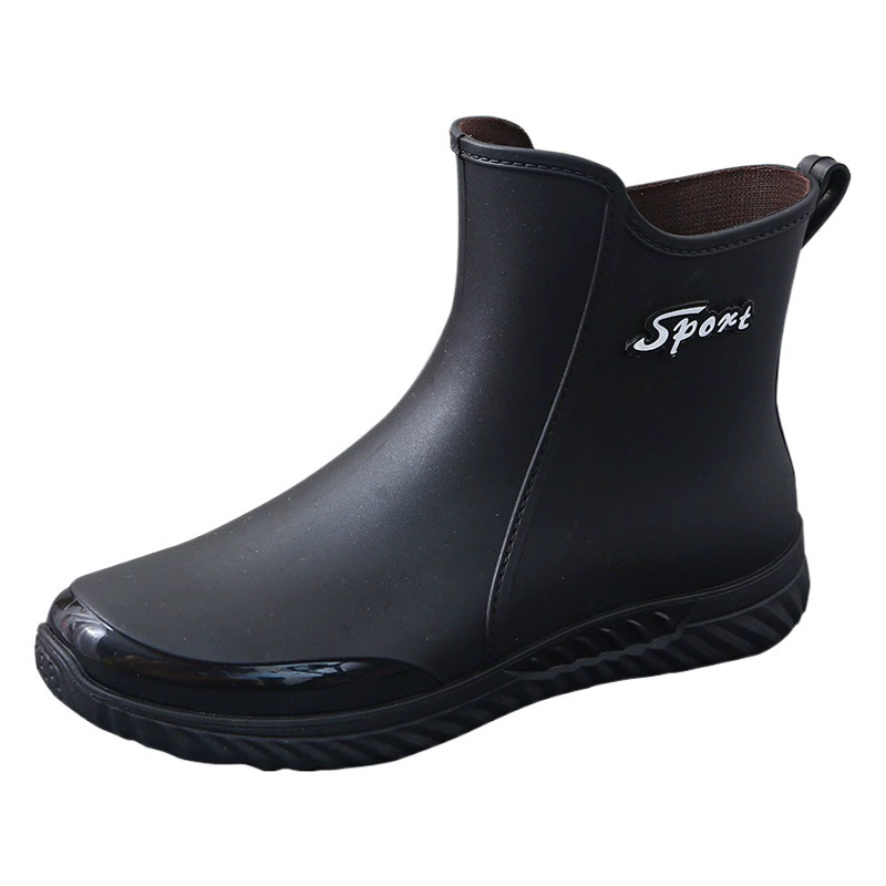 Модная короткая непромокаемая обувь, Мужская Рабочая обувь для четырех сезонов, нескользящая кухонная обувь с низким верхом, износостойкая резиновая обувь, обувь для рыбалки, непромокаемая обувь