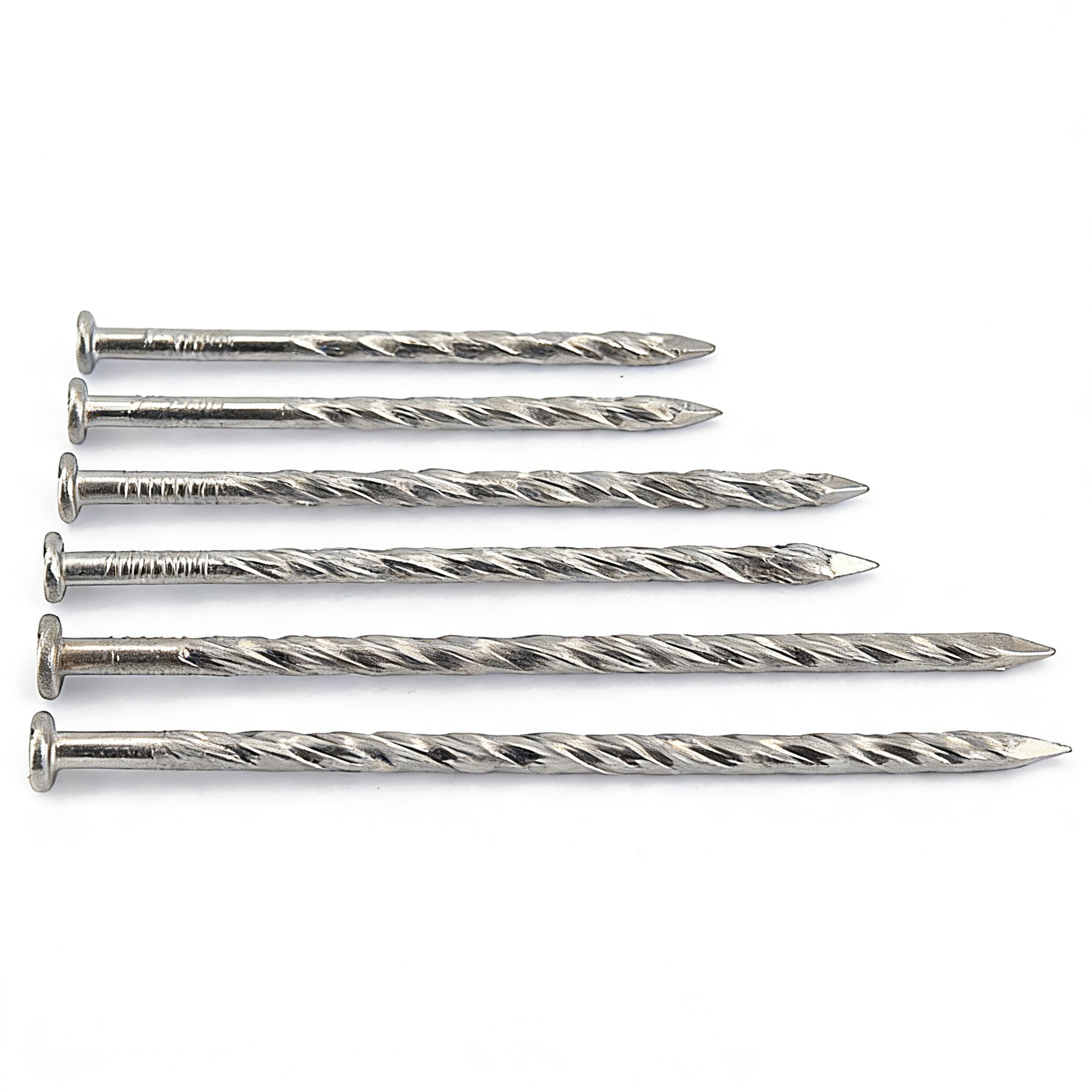 304 tornillo de acero inoxidable 201 clavos de torsión clavos de piso clavos de quilla anti-flow anticorrosión clavos circulares de madera alargados clavos extranjeros