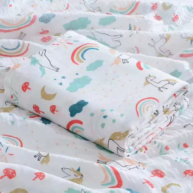 Thin summer cartoon duvet, soft bath towel, water absorbent