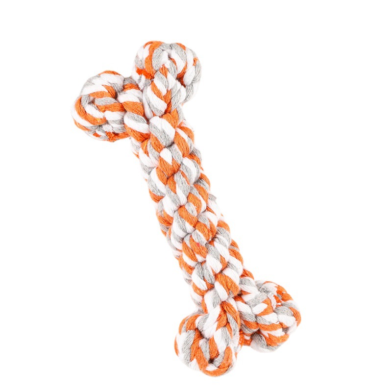 Juguetes para mascotas regalos de Halloween cuerda de algodón huesos perros molars cuerda nudo tejido fábrica de juguetes de entrenamiento de perros al por mayor