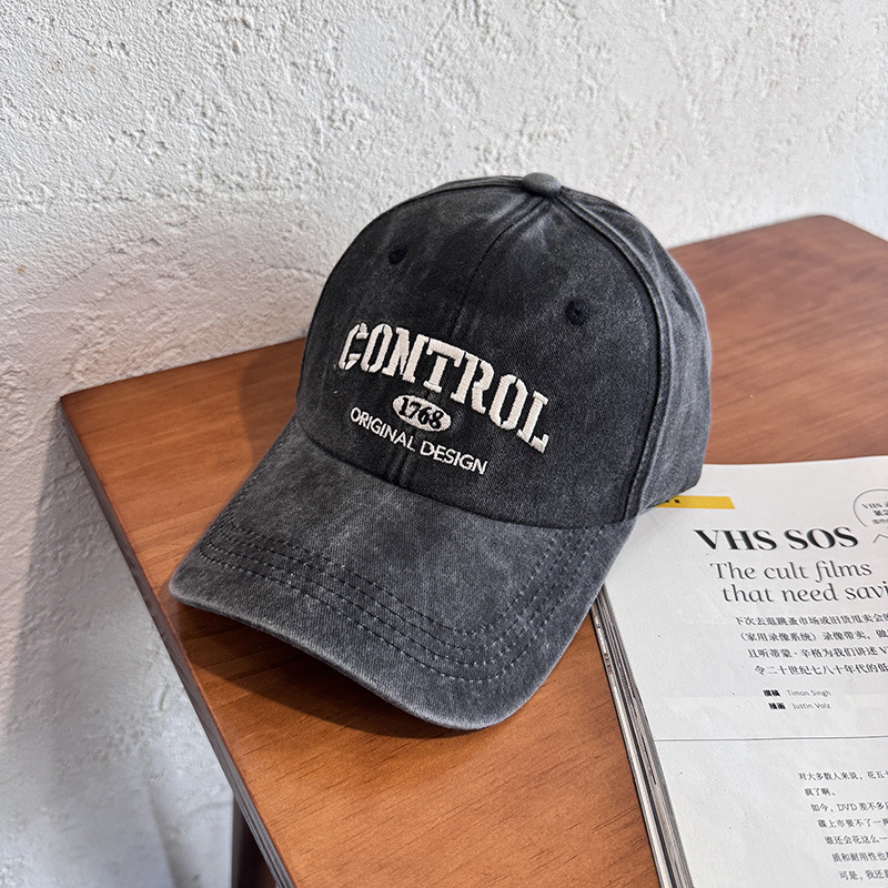 Retro americano lavado con agua hacer viejas letras punzadas gorra de lengua mujer al aire libre hombre ocio sombrero de béisbol de protección solar