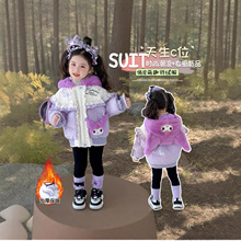 女童库洛米羽绒服冬季2025新款洋气中长白鸭绒加厚女童极寒羽绒服