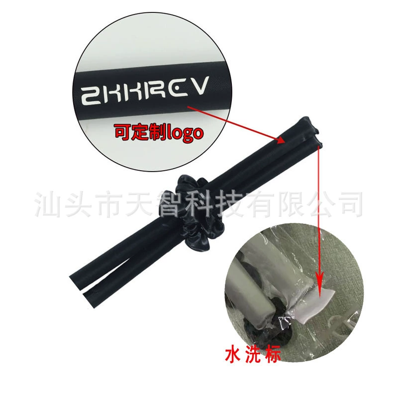 Набор бесплотных бигуди из пены с заколками и резинками для волн, многоцветный