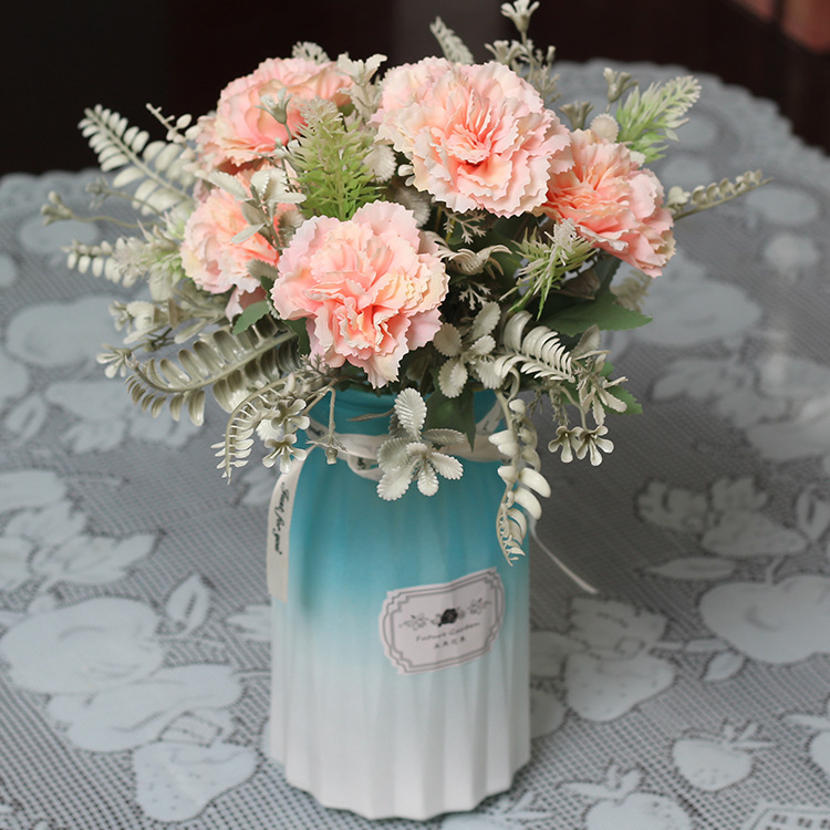Ramos de Claveles, Lirios, Flores de Seda, Plantas de Boda, Plantas Acuáticas, Decoración del Hogar, Decoración de Mesa, Artículos para el Hogar