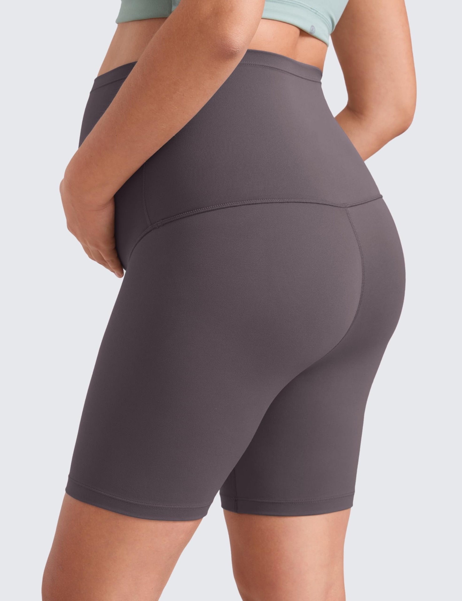 Maternity Capri Yoga Pants Belly-Support Seamless Nylon Maternity Capri Yoga Pants Belly-Support Seamless Nylon