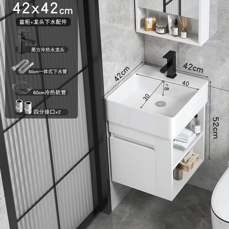 Cajón tipo pared tipo casa pequeña almacenado lateral gabinete de baño cerámica todo en un lavabo gabinete combinación lavabo de cara lavabo