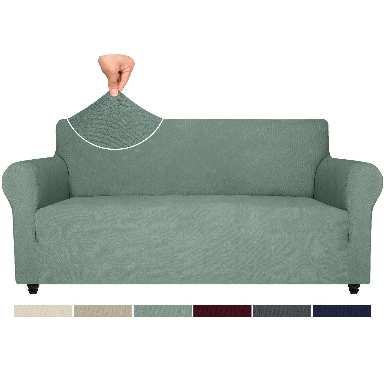 Style minimaliste européen, romantique français, housse de canapé extensible, résistante aux rayures, antidérapante, lavable et élastique, adaptée aux animaux de compagnie_voghion.com