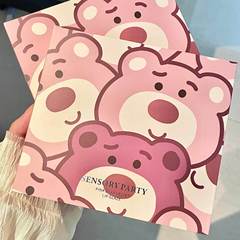 【Set of Six】 Sensory Party Pink Bear Velvet Lip Glaze Set, Whitening Lip Mud Matte Matte Velvet Lips