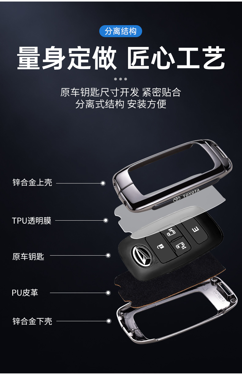 Suitable for Malaysia North Deer Large Key Cover Perodua Car Toyota Daihatsu Rush Remote Control Buckle Shell for Men