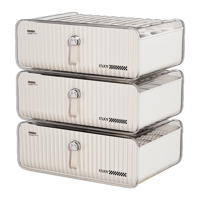 Caja Organizadora de Ropa Interior con Compartimentos de Plástico Con Compartimentos para Cajón y Dormitorio image 6